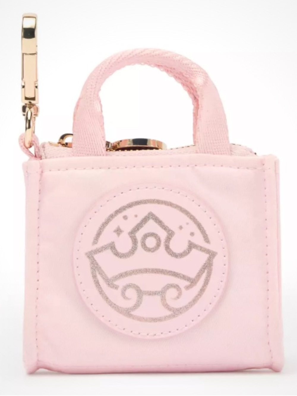 Disney Pink Aurora Mini Tote Coin Purse Bag Charm with Gold Accent! NWT!